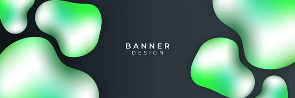 Цветное Зеленое Черное Знамя Искушает Абстрактный Дизайн Веб Баннера Элементы — стоковый вектор