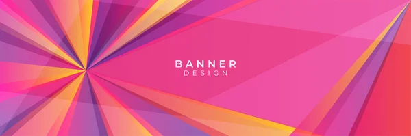 Abstraktes Banner Design Webvorlage Horizontale Header Web Banner Bunte Web — Stockvektor