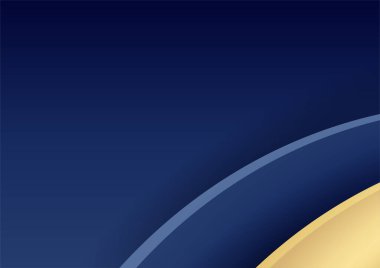 Soyut altın mavisi geometrik ve çizgi arkaplan. Lüks şablonları ve altın ışıklı çizgileri olan soyut koyu mavi prim arka plan. Sunum paneli için modern vektör şablonu