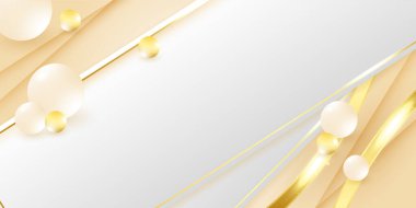 İplikleri olan soyut lüks altın arka plan. Lüks çokgen desenli beyaz ve altın arkaplan. Arkaplan şablonu, poster, afiş, sosyal medya, tebrik kartı, kapak, sertifika, broşür