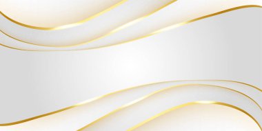 İplikleri olan soyut lüks altın sarısı bir arka plan. Lüks çokgen desenli beyaz ve altın arkaplan. Arkaplan şablonu, poster, afiş, sosyal medya, kart, kapak, sertifika, broşür