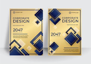 Modern mavi vektör düzeni şirket kapağı tasarım şablonları broşür, dergi, broşür, broşür, broşür, broşür, yıllık rapor. Teknoloji, bilim, gelecek kavramı soyut fütüristik altyapılar.