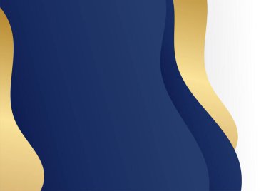 Soyut mavi ve altın sarısı iplikli beyaz arka plan. Soyut çokgen desenli lüks altın rengi koyu mavi.