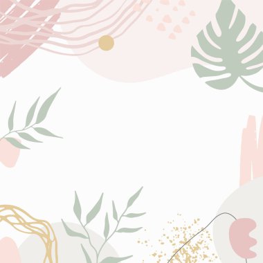 Organik pembe taba rengi, çıplak, çiçekli, soyut arka plan, elle çizilmiş doku, fırça, ayrıl ve minimalist tarzda. El çizimi arkaplanı soyut.