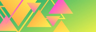 Soyut modern renkli yeşil turuncu gradyan geniş geometrik pankart tasarımı. Web sitesi tasarımı için modern kapak başlığı arka planı, sosyal medya kapağı reklamları, afiş, davetiye kartı