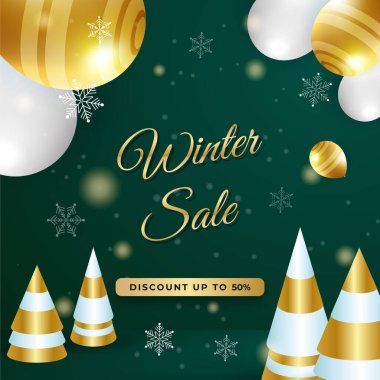 Noel kış sonu indirimi tasarım şablonu. Soyut kare Kış Tatili sanat şablonları. Sosyal medya paylaşımı, mobil uygulamalar, pankart tasarımı ve İnternet / İnternet reklamları için elverişli.