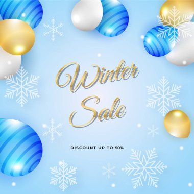 Noel kış sonu indirimi tasarım şablonu. Soyut kare Kış Tatili sanat şablonları. Sosyal medya paylaşımı, mobil uygulamalar, pankart tasarımı ve İnternet / İnternet reklamları için elverişli.