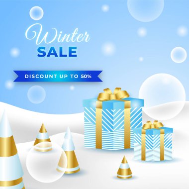 Noel kış sonu indirimi tasarım şablonu. Soyut kare Kış Tatili sanat şablonları. Sosyal medya paylaşımı, mobil uygulamalar, pankart tasarımı ve İnternet / İnternet reklamları için elverişli.