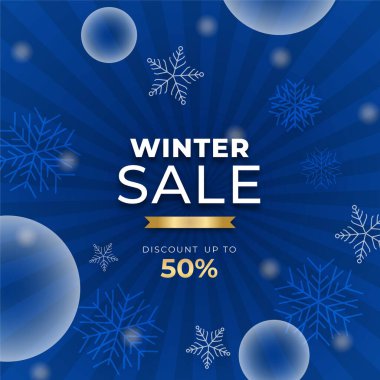 Noel kış sonu indirimi tasarım şablonu. Soyut kare Kış Tatili sanat şablonları. Sosyal medya paylaşımı, mobil uygulamalar, pankart tasarımı ve İnternet / İnternet reklamları için elverişli.