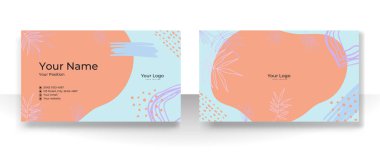 Çıplak bronzlaşmış şampanya, yumuşak pastel kahverengi organik zarif desenli kartvizit tasarımı. Sıvı, kabarcık, fırça, çiçek, yapraklar, çizgi, güzellik dekorasyon sanatıyla modern konsept. Vektör illüstrasyonu