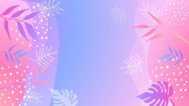 Soyut organik çiçekler, yapraklar, sıvı, rengarenk canlı renklere sahip dalga minimalist arka plan. Tebrik kartları, davetiyeler, el ilanları ve sosyal medya şablonu için iyidir.