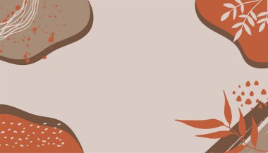 Soyut çıplak ten rengi pastel bej yumuşak pastel organik arka plan, çiçek, fırça ve sıvı şekilli. Web tasarımı, sosyal medya paylaşımı, afiş, kartvizit, davet, yazdırma, el ilanı veya sunum için.