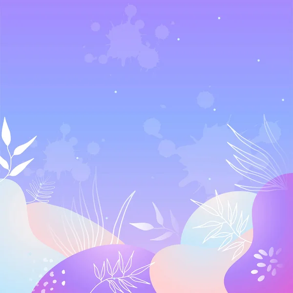 グラデーション鮮やかな鮮やかな色とカラフルなトレンディーな抽象有機花のミニマリストアートデザインの背景 ピンク パステルカラー 柔らかい色の花の背景 美容ファッションバナーデザイン — ストックベクタ