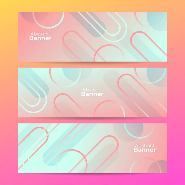 Modern Colorful Abstract Web Banner Background Creative Design Vector Illustration — Stock Vector