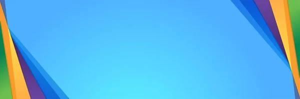 Абстрактный Современный Цветной Широкоформатный Геометрический Баннер Современный Заголовок Обложки Дизайна — стоковый вектор