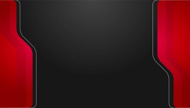 Modern basit soyut kırmızı ve siyah kontrast arkaplan. Vektör soyut grafik tasarım sancak deseni arkaplan ağ şablonu.