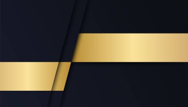 Sunum tasarımı şablonu için modern basit mavi ve altın soyut arkaplan