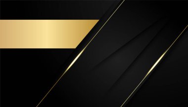 Sunum tasarımı şablonu için modern basit mavi ve altın soyut arkaplan