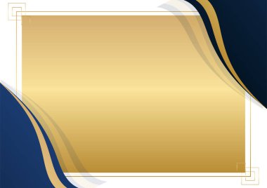 Modern mavi ve altın soyut arka plan. Vektör soyut grafik tasarım pankart şablonu.