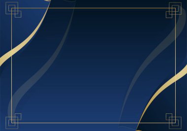 Modern mavi ve altın soyut arka plan. Vektör soyut grafik tasarım pankart şablonu.