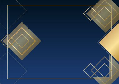 Modern mavi ve altın soyut arka plan. Vektör soyut grafik tasarım pankart şablonu.