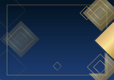 Modern mavi ve altın soyut arka plan. Vektör soyut grafik tasarım pankart şablonu.