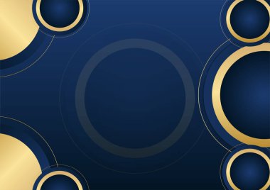 Modern mavi ve altın soyut arka plan. Vektör soyut grafik tasarım pankart şablonu.