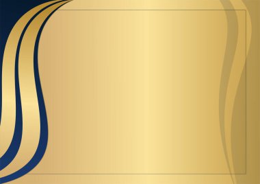 Modern mavi ve altın soyut arka plan. Vektör soyut grafik tasarım pankart şablonu.