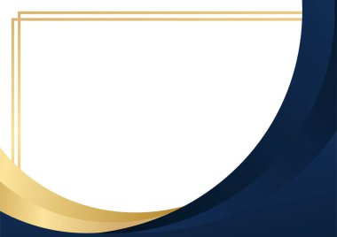 Modern mavi ve altın soyut arka plan. Vektör soyut grafik tasarım pankart şablonu.