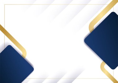 Modern mavi ve altın soyut arka plan. Vektör soyut grafik tasarım pankart şablonu.