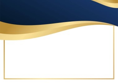 Modern mavi ve altın soyut arka plan. Vektör soyut grafik tasarım pankart şablonu.