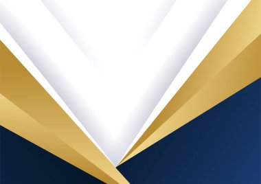 Modern mavi ve altın soyut arka plan. Vektör soyut grafik tasarım pankart şablonu.