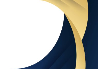 Modern mavi ve altın soyut arka plan. Vektör soyut grafik tasarım pankart şablonu.