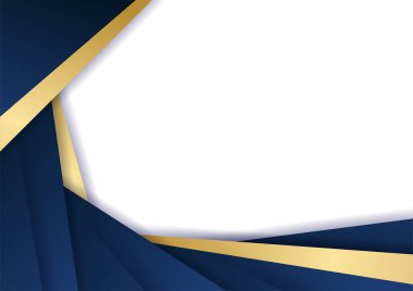 Modern mavi ve altın soyut arka plan. Vektör soyut grafik tasarım pankart şablonu.