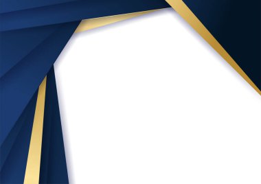 Modern mavi ve altın soyut arka plan. Vektör soyut grafik tasarım pankart şablonu.