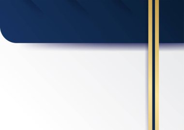 Modern mavi ve altın soyut arka plan. Vektör soyut grafik tasarım pankart şablonu.