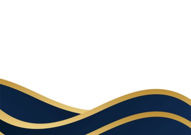 Modern mavi ve altın soyut arka plan. Vektör soyut grafik tasarım pankart şablonu.