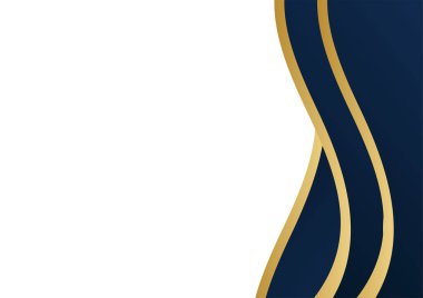 Modern mavi ve altın soyut arka plan. Vektör soyut grafik tasarım pankart şablonu.