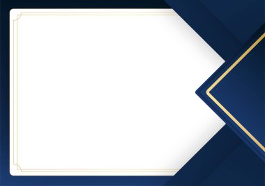 Modern mavi ve altın soyut arka plan. Vektör soyut grafik tasarım pankart şablonu.