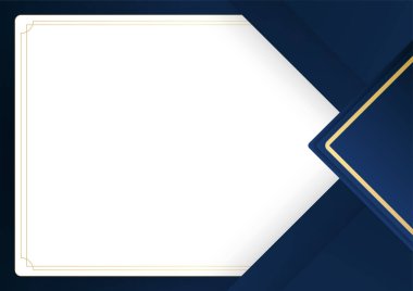 Modern mavi ve altın soyut arka plan. Vektör soyut grafik tasarım pankart şablonu.