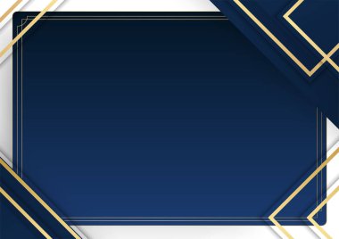 Modern mavi ve altın soyut arka plan. Vektör soyut grafik tasarım pankart şablonu.