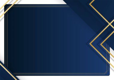 Modern mavi ve altın soyut arka plan. Vektör soyut grafik tasarım pankart şablonu.