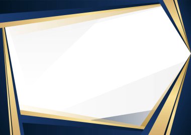 Modern mavi ve altın soyut arka plan. Vektör soyut grafik tasarım pankart şablonu.