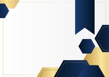 Modern mavi ve altın soyut arka plan. Vektör soyut grafik tasarım pankart şablonu.