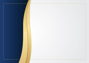 Modern mavi ve altın soyut arka plan. İş ve kurumsal konsept ile vektör soyut grafik tasarım afiş şablonu şablonu.