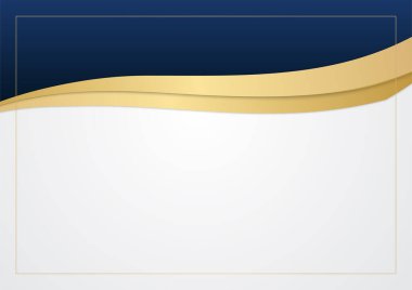 Modern mavi ve altın soyut arka plan. İş ve kurumsal konsept ile vektör soyut grafik tasarım afiş şablonu şablonu.