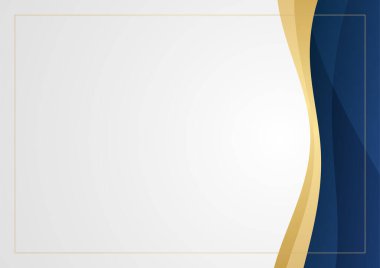 Modern mavi ve altın soyut arka plan. İş ve kurumsal konsept ile vektör soyut grafik tasarım afiş şablonu şablonu.