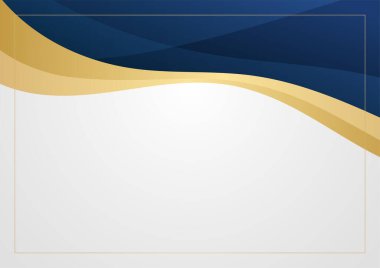 Modern mavi ve altın soyut arka plan. İş ve kurumsal konsept ile vektör soyut grafik tasarım afiş şablonu şablonu.