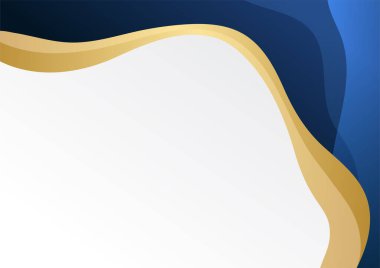 Modern mavi ve altın soyut arka plan. İş ve kurumsal konsept ile vektör soyut grafik tasarım afiş şablonu şablonu.