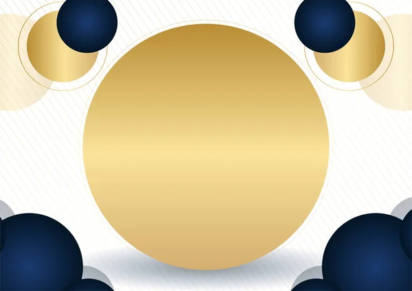 Fondo Abstracto Azul Dorado Moderno Vector Abstracto Diseño Gráfico Banner — Vector de stock